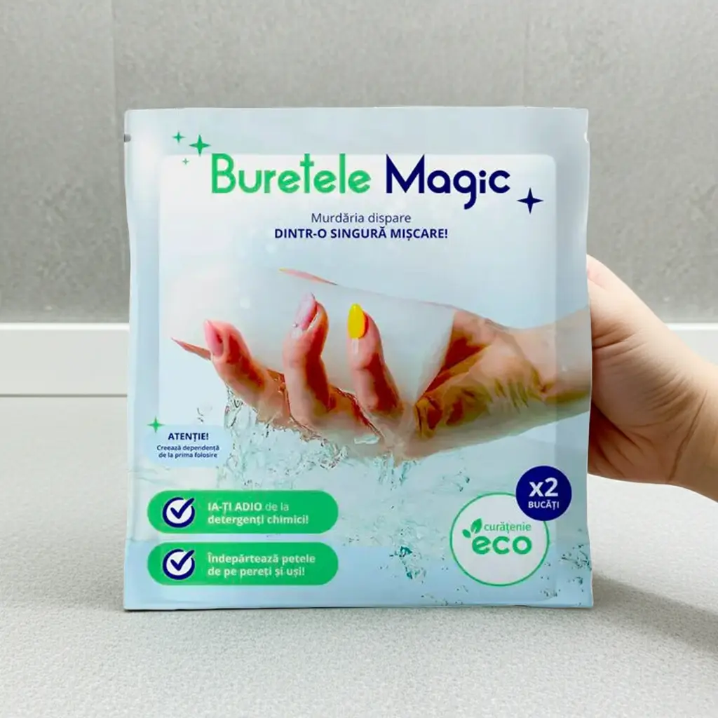 Burete 100% spuma melaminica Eco 10 x 5 x 2 cm, Buretele Magic My Store