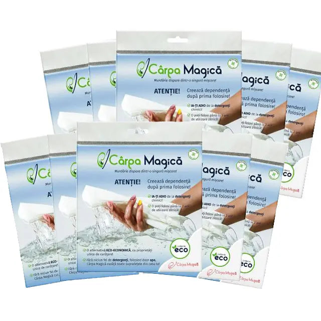 Set 10 lavete universale Carpa Magica, alba, 40 x 40 cm My Store