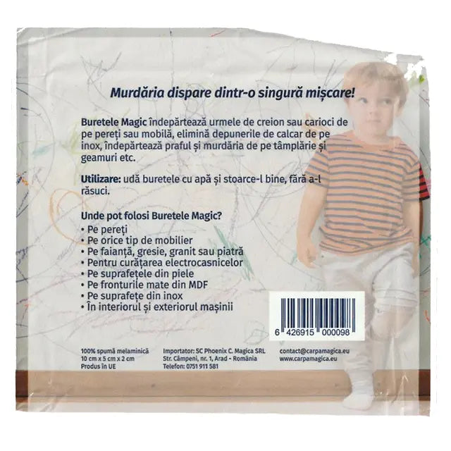 Burete 100% spuma melaminica Eco 10 x 5 x 2 cm, Buretele Magic My Store
