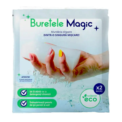 Burete 100% spuma melaminica Eco 10 x 5 x 2 cm, Buretele Magic My Store