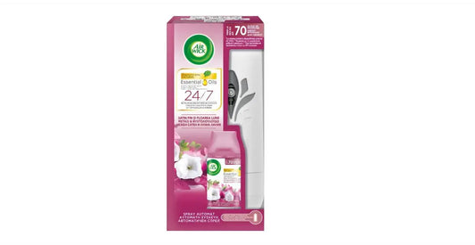 Odorizant de camera Air Wick Freshmatic Essential Oils + rezerva Smooth Satin & Moon Lily 250 ml