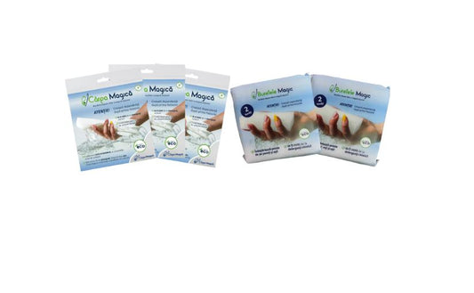Pachet 3 x Carpa Magica, Laveta Microfibra Eco 40x40 cm si 4 x Burete Magic, Curatare fara Detergent, Curatare Multiple Suprafete My Store