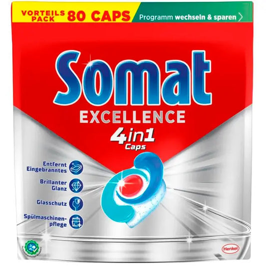 Detergent pentru masina de spalat vase Somat EXCELLENCE 4in1, 80 spalari
